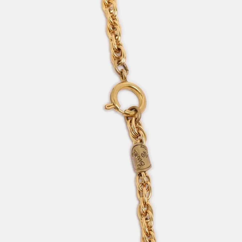 Chanel Cc Gold Tone Choker Necklace